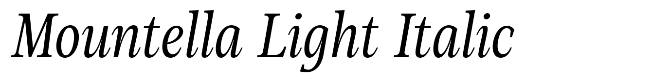 Mountella Light Italic